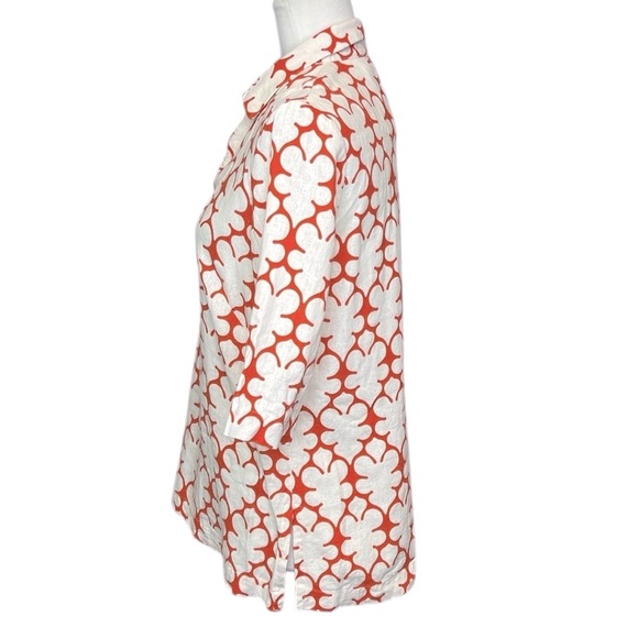 Leslie Evers Patterned Linen Blouse - Picture 2 of 5